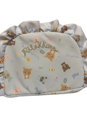 Sanrio Rilakkuma Light blue Ruffle Cosmetic Pouch